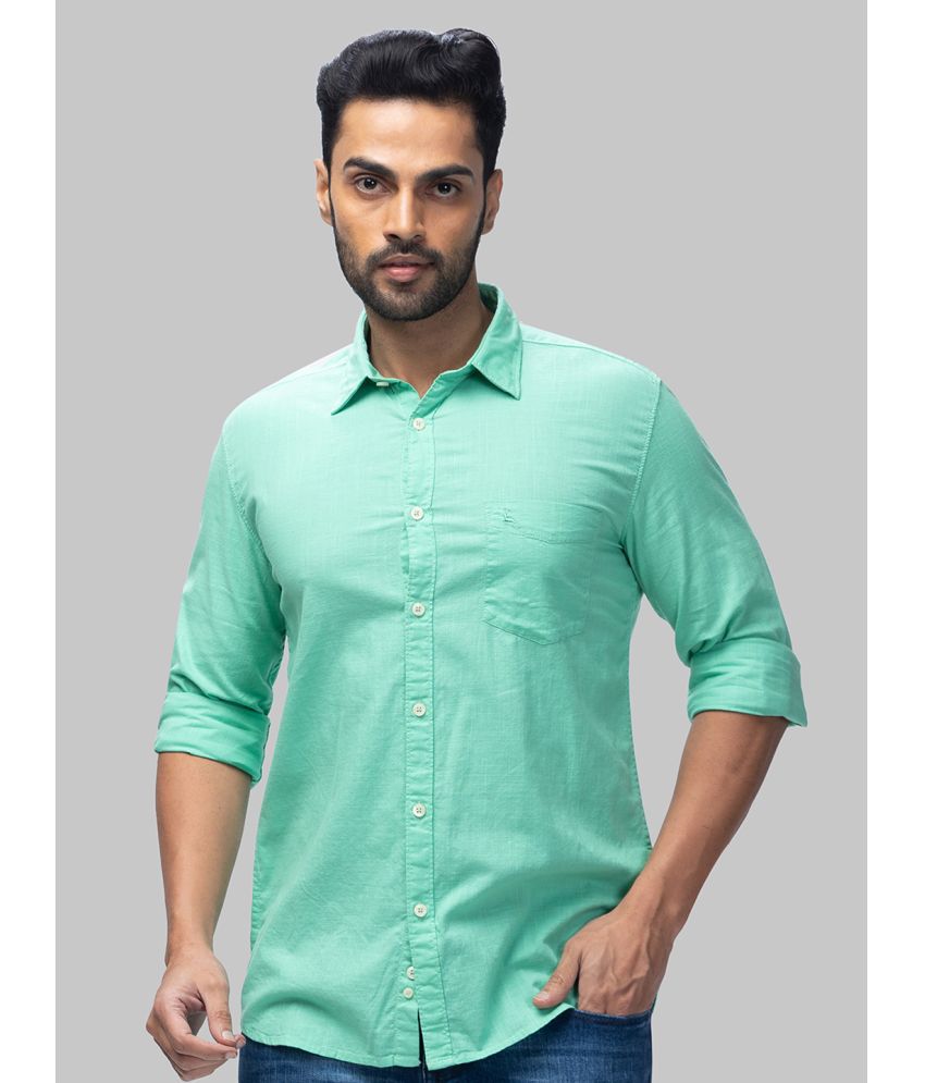     			Parx Cotton Slim Fit Full Sleeves Men's Casual Shirt - Sea Green ( Pack of 1 )