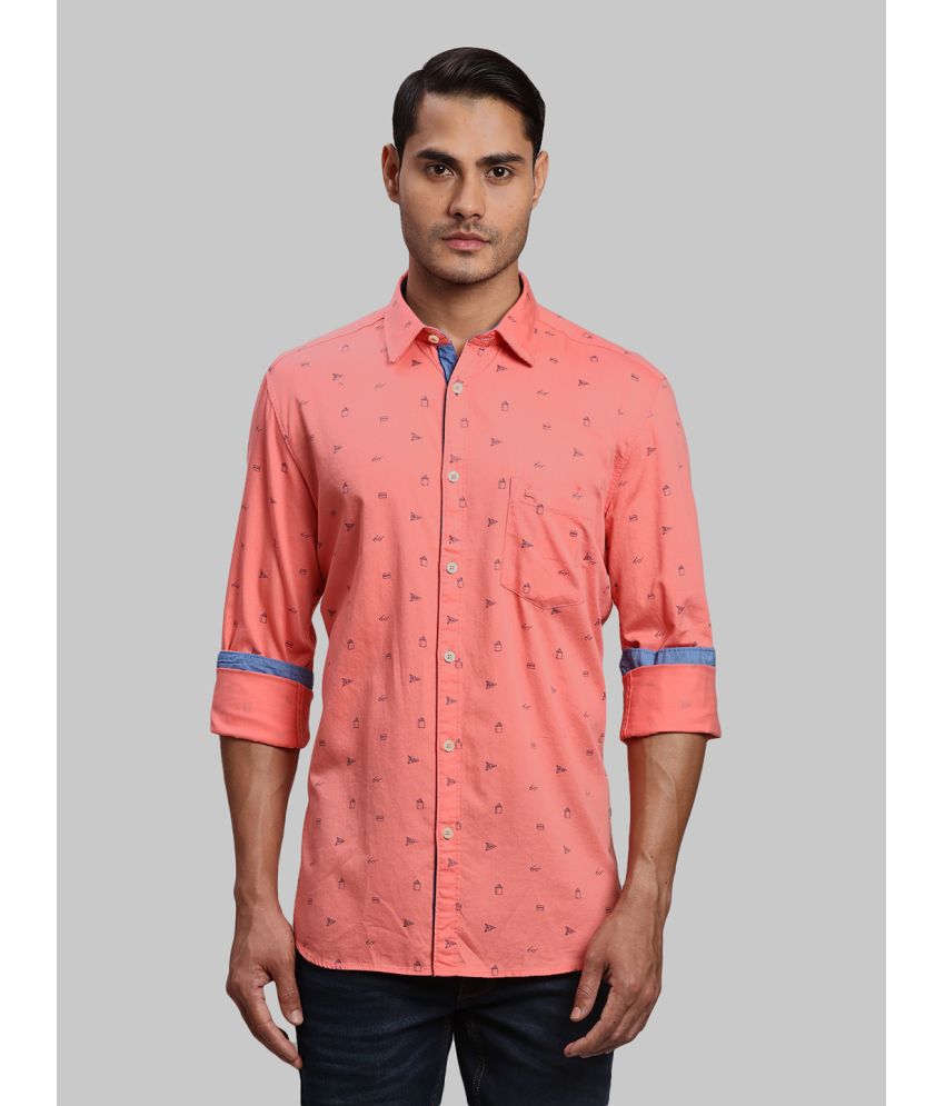     			Parx Cotton Slim Fit Full Sleeves Men's Casual Shirt - Orange ( Pack of 1 )