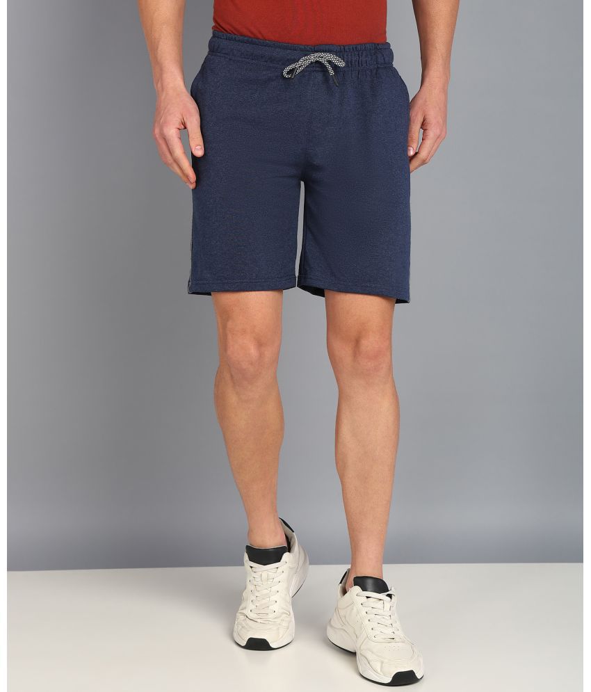     			XFOX Navy Blended Men's Shorts ( Pack of 1 )