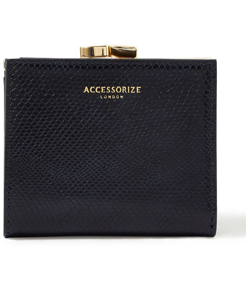     			Accessorize London PU Navy Blue Women's Regular Wallet ( Pack of 1 )