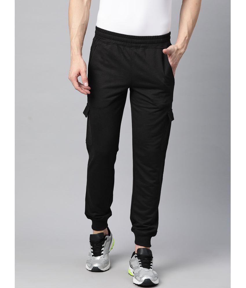     			Alcis Black Cotton Blend Men's Joggers ( Pack of 1 )