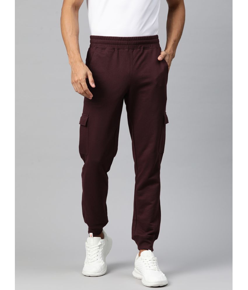     			Alcis Maroon Cotton Blend Men's Joggers ( Pack of 1 )