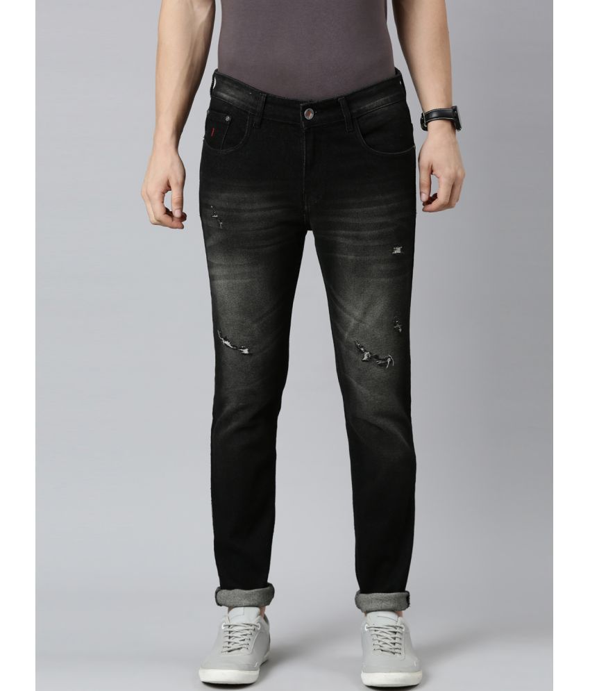     			CINOCCI Slim Fit Distressed Men's Jeans - Black ( Pack of 1 )