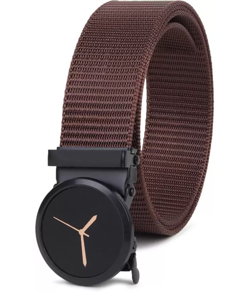     			Clock21 - Brown Nylon Men's Casual Belt ( Pack of 1 )