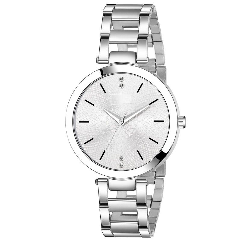     			Loretta Silver Stainless Steel Analog Womens Watch