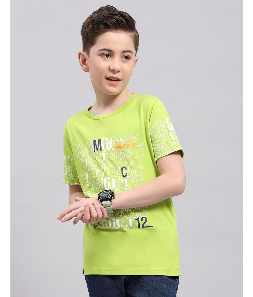     			Monte Carlo Green Cotton Boy's T-Shirt ( Pack of 1 )