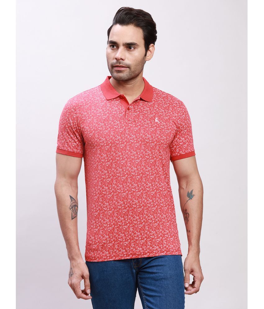     			Parx Cotton Regular Fit Printed Half Sleeves Men's T-Shirt - Red ( Pack of 1 )