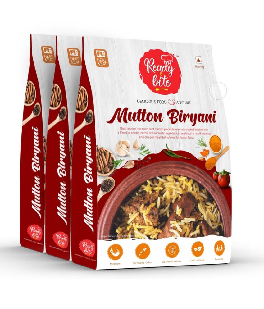     			Ready 2 Bite Mutton Biryani 750 gm Pack of 3