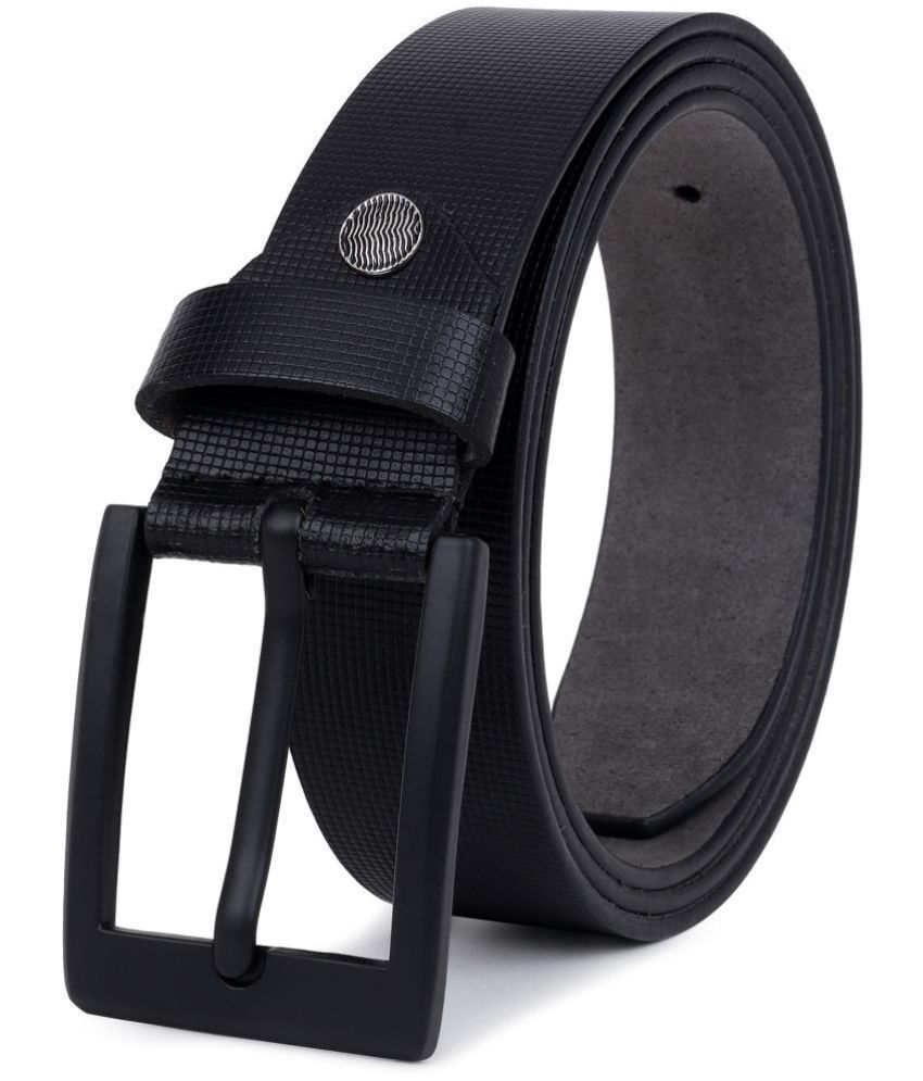     			SUNSHOPPING - Black 100% Leather Men's Formal Belt ( Pack of 1 )