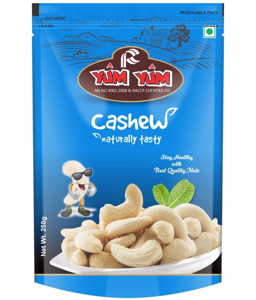     			YUM YUM Premium Whole Kaju Nut Dry Fruits - Cashews 250g