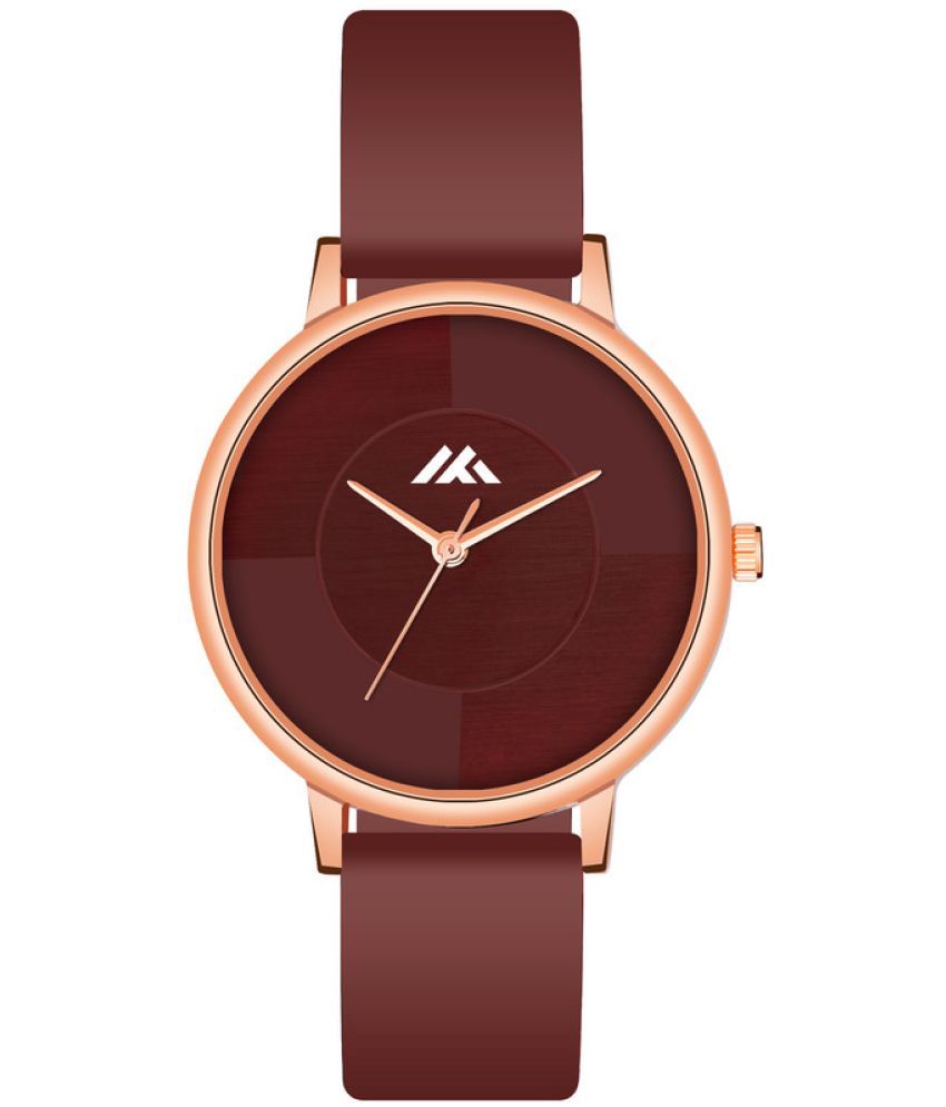     			Loretta Red Leather Analog Womens Watch