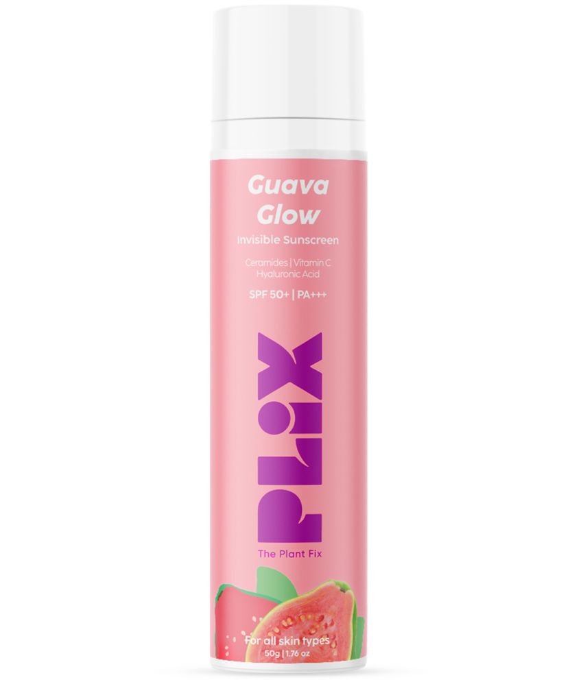     			The Plant Fix Plix SunscreenSPF 50 PA+++ Guava Glow Invisible Sunscreen With For UV A(50 g)