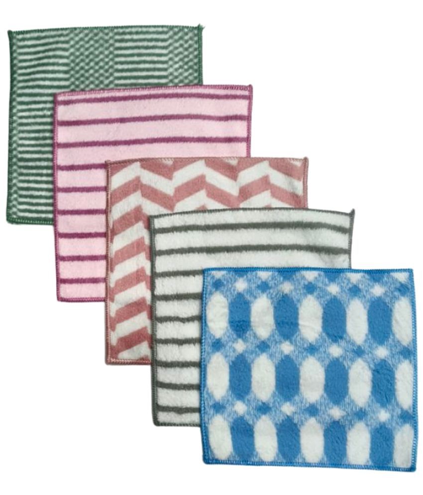     			Small Size Face Hanky Towel Soft & Super Handkerchief Towels for Woman  (Random Designs & Color) (25 x 25 CM) Pack of 5