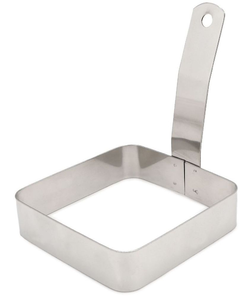     			Stainless Steel Square Egg Ring with Handle