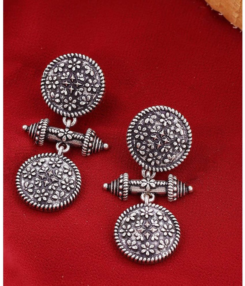     			Voylla Silver Danglers Earrings ( Pack of 1 )