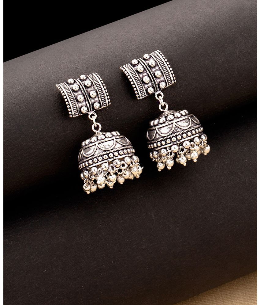     			Voylla Silver Jhumki Earrings ( Pack of 1 )