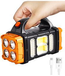 Rechargeable Flashlight torch with Solar Charging option for Hiking and Camping