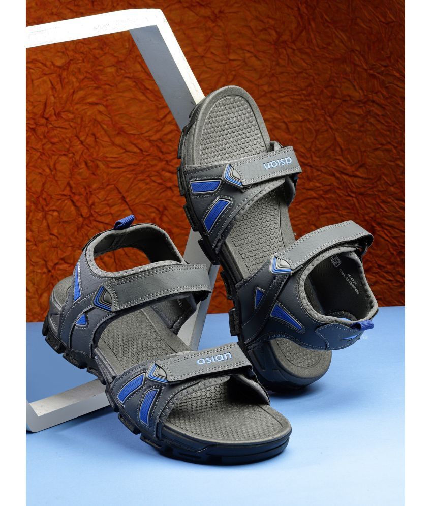     			ASIAN - Dark Grey Men's Floater Sandals