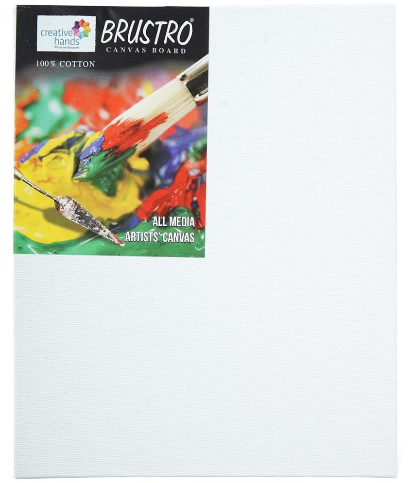     			Brustro Artists (10 x 12 Inch) 100% Cotton Canvas Board, Medium Grain, 4 mm Thickness, Pack of 1, Suitable for Oil and Acrylic Paintings