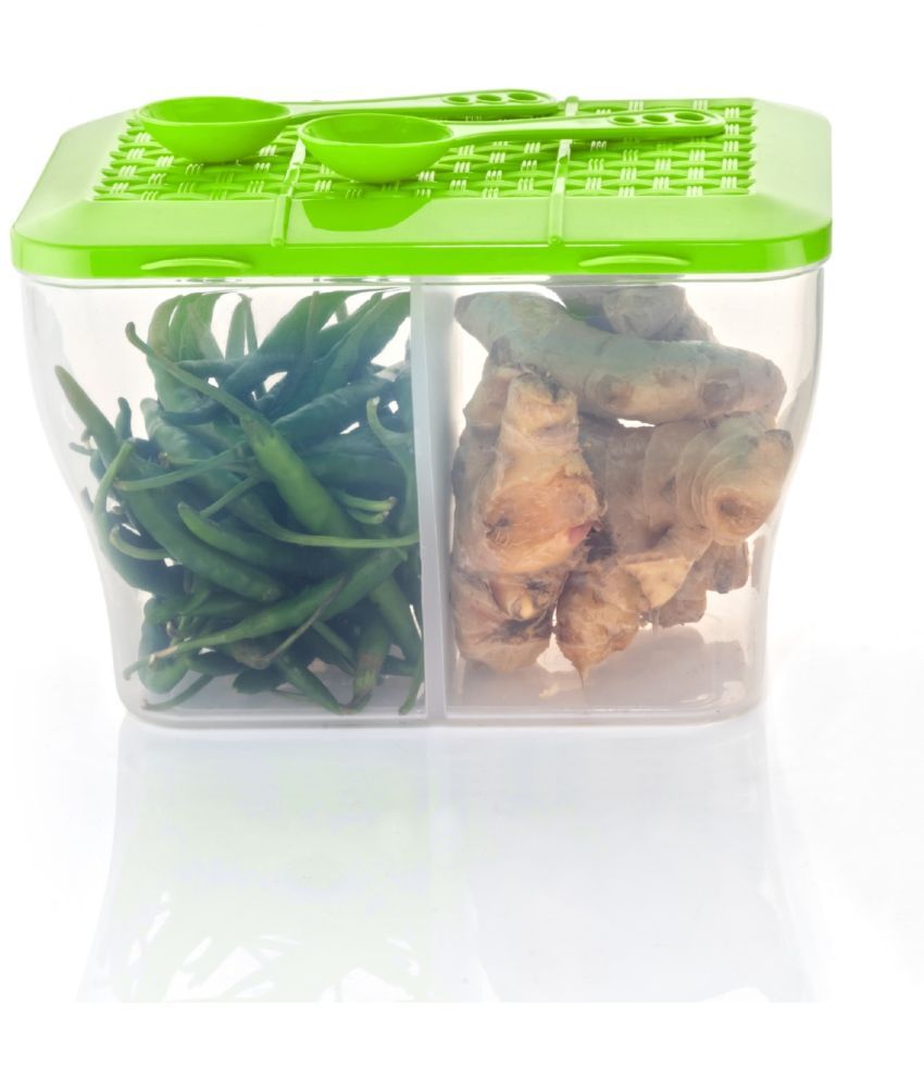     			FIT4CHEF Fridge Storage Box PET Green Multi-Purpose Container ( Set of 1 )