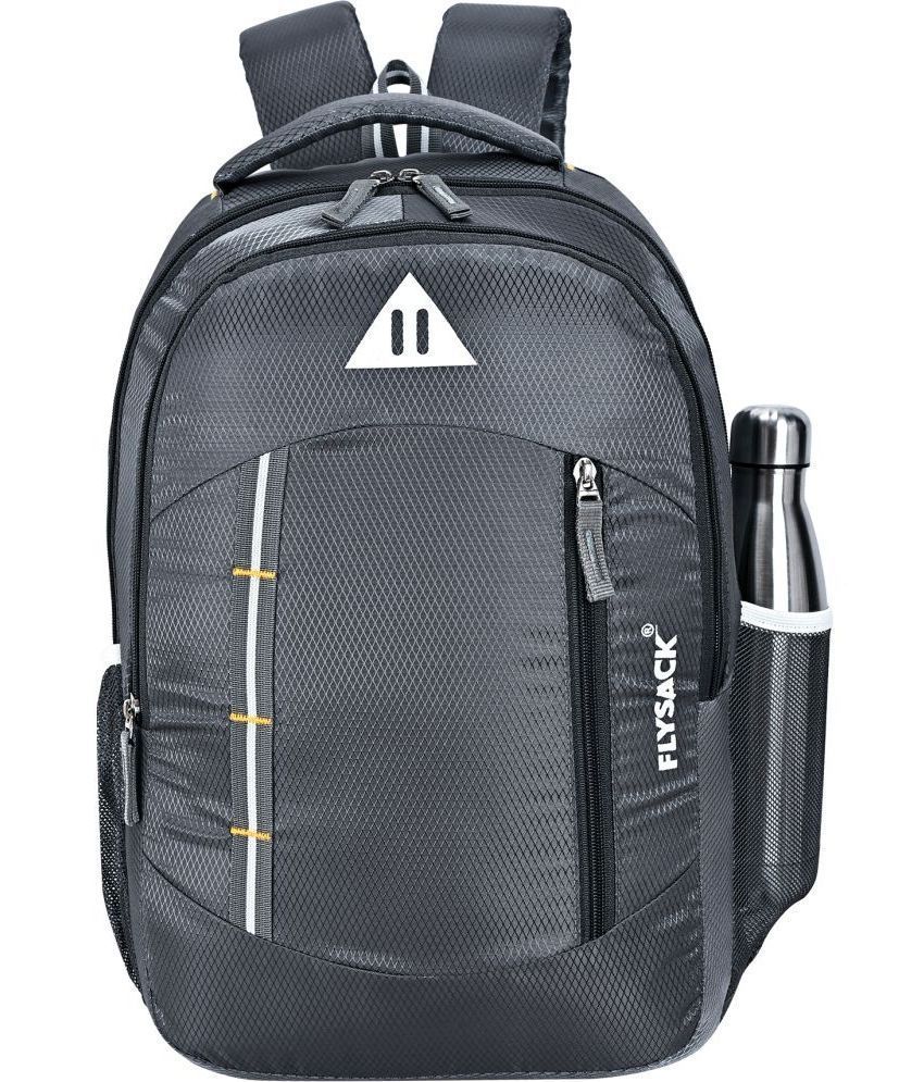     			FLYSACK Black PU Backpack ( 40 Ltrs )