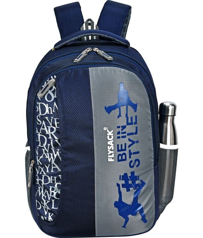     			FLYSACK Blue PU Backpack ( 40 Ltrs )