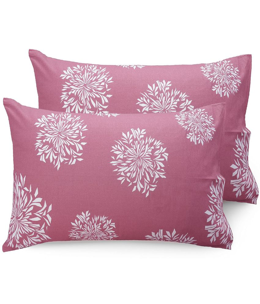     			HIDECOR - Pack of 2 Microfibre Polka Dots Standard Size Pillow Cover ( 68.58 cm(27) x 43.18 cm(17) ) - Pink