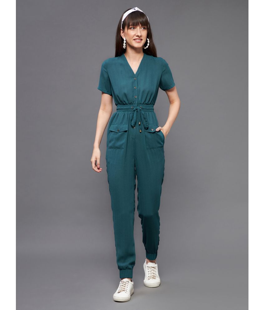     			Miss Chase Turquoise Polyester Regular Fit Women's Jumpsuit ( Pack of 1 )