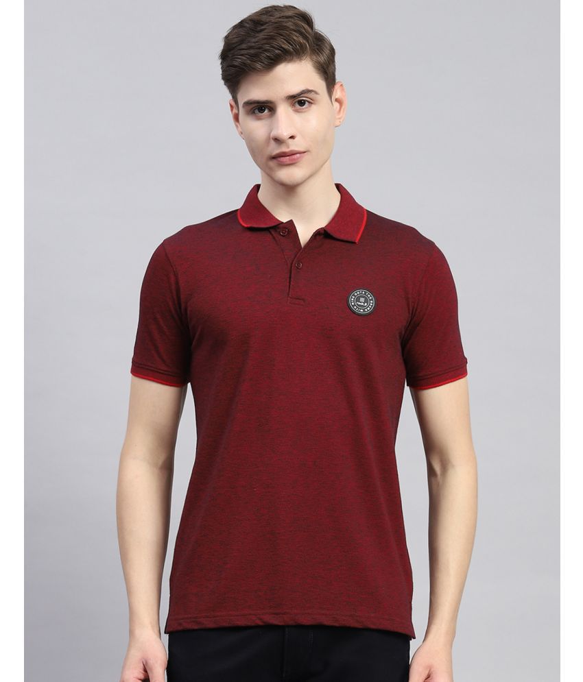     			Rock.it Cotton Blend Regular Fit Solid Half Sleeves Men's Polo T Shirt - Maroon ( Pack of 1 )