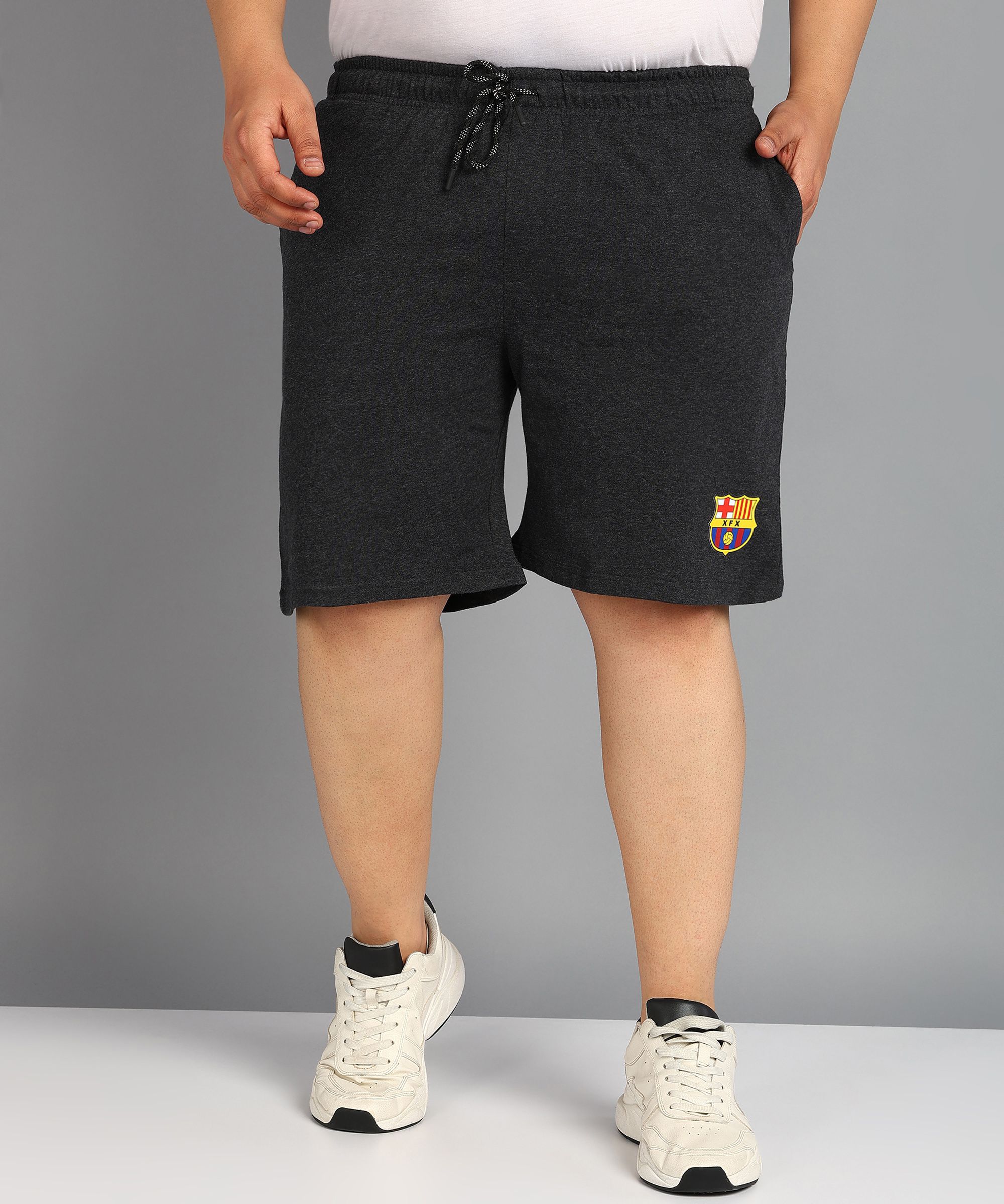     			XFOX Charcoal Blended Men's Shorts ( Pack of 1 )