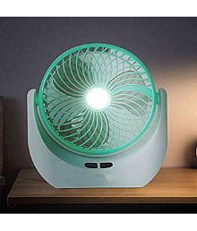 EIGHTEEN ENTERPRISE Rechargeable Table Fan with Light.