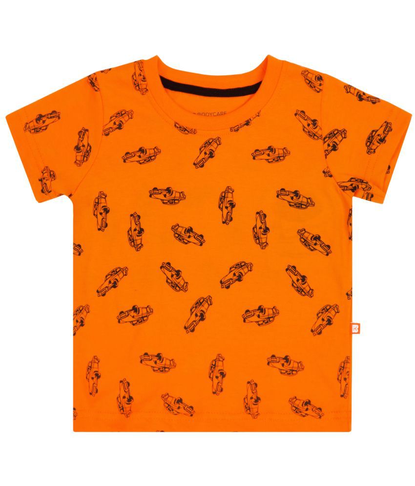     			Bodycare Orange Cotton Blend Boy's T-Shirt ( Pack of 1 )