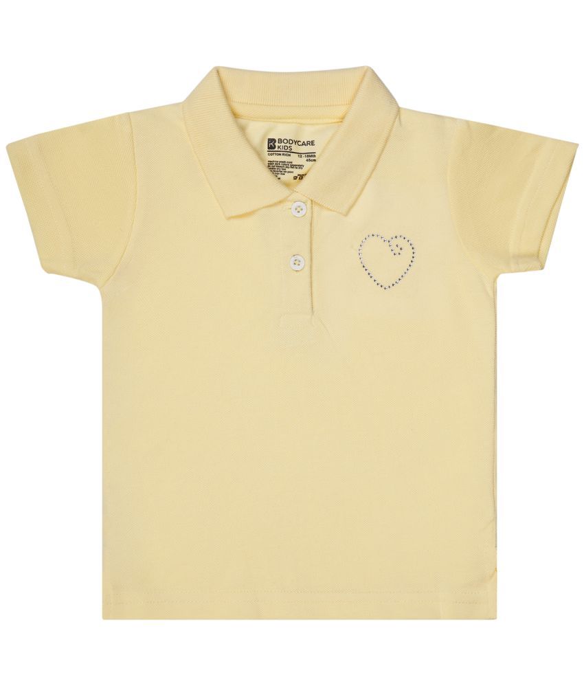     			Bodycare Yellow Cotton Blend Girls T-Shirt ( Pack of 1 )