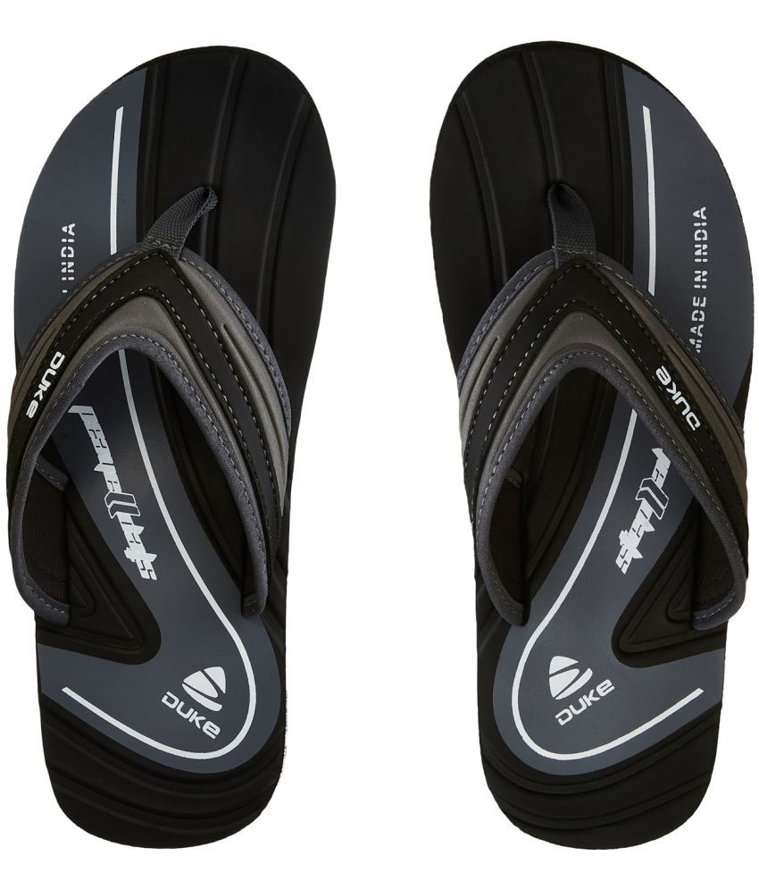     			Duke Black Men's Thong Flip Flop