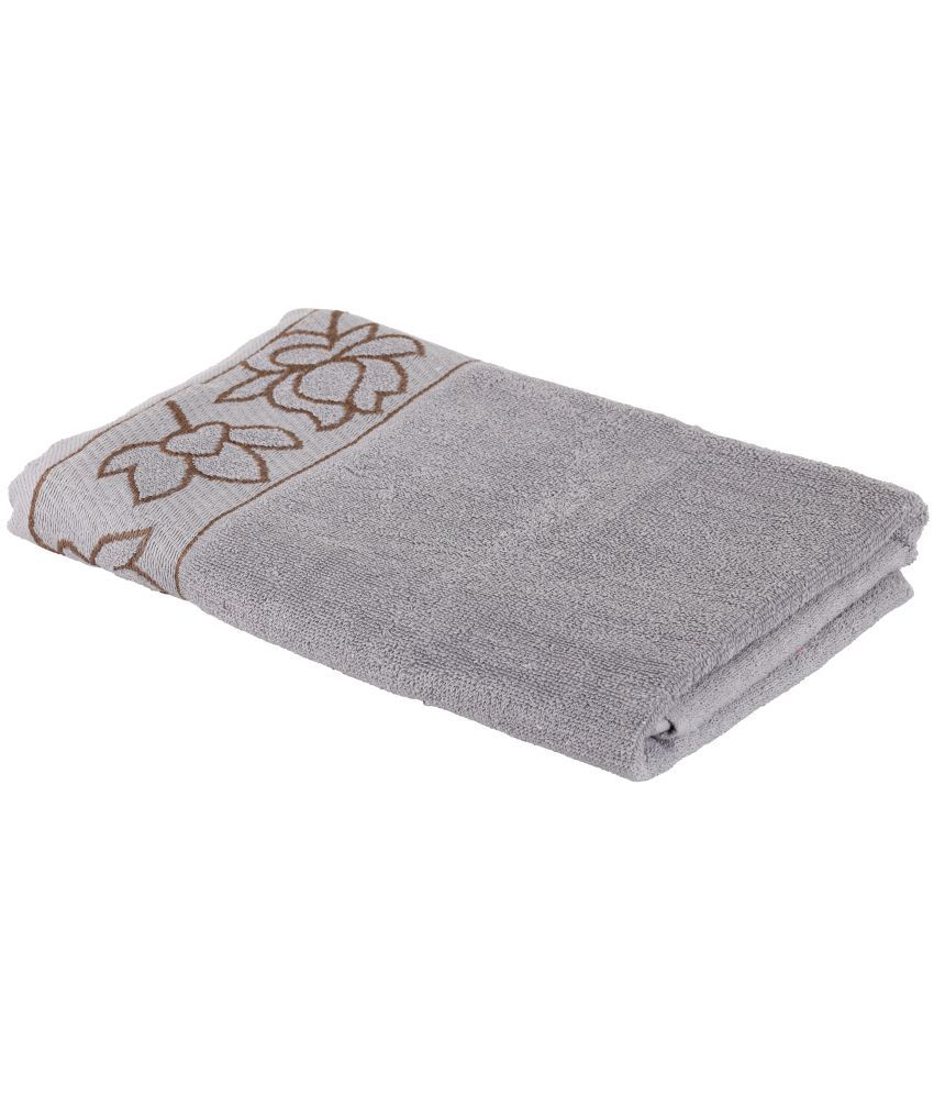     			Satisfyn Cotton Solid 400 -GSM Bath Towel ( Pack of 1 ) - Light Grey