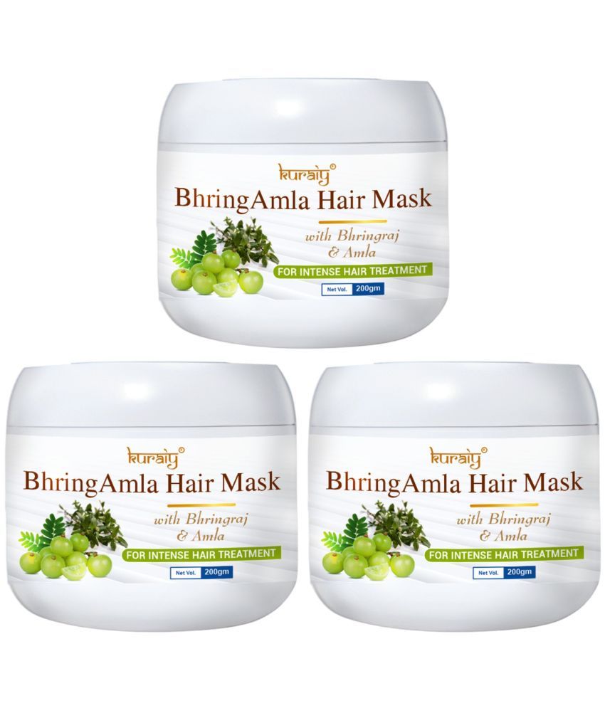     			KURAIY Bhring Amla Hair Mask With Bhringraj & Amla For Intense Hair Treatment 200g Pack Of 3