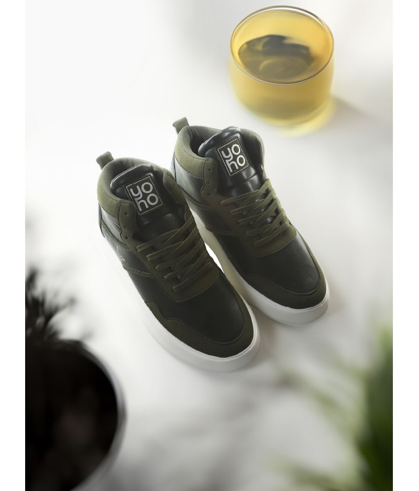     			Yoho High Ankle Sneakers Olive Men's Sneakers