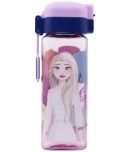 Gluman Disney Frozen Swingy Water Bottle for Kids with Flip-Top Closure  - 550ml