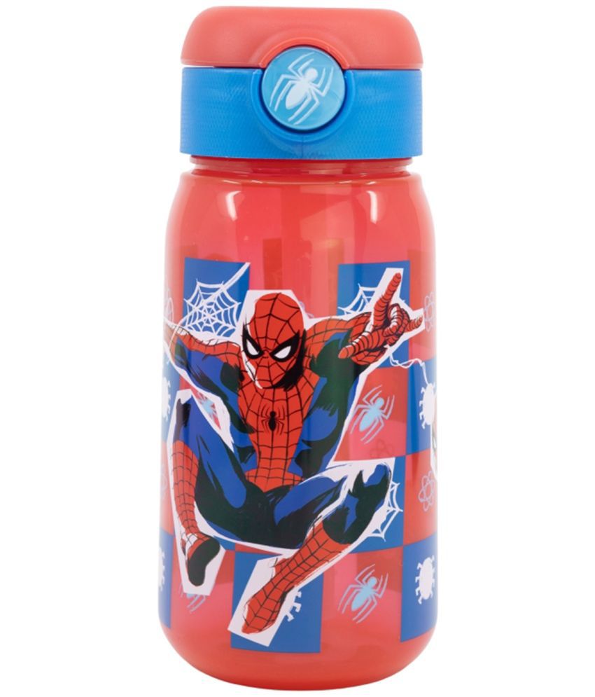     			Gluman Disney Spiderman Sippy Water Bottle for Kids with Flip-Top Closure  - 510ml