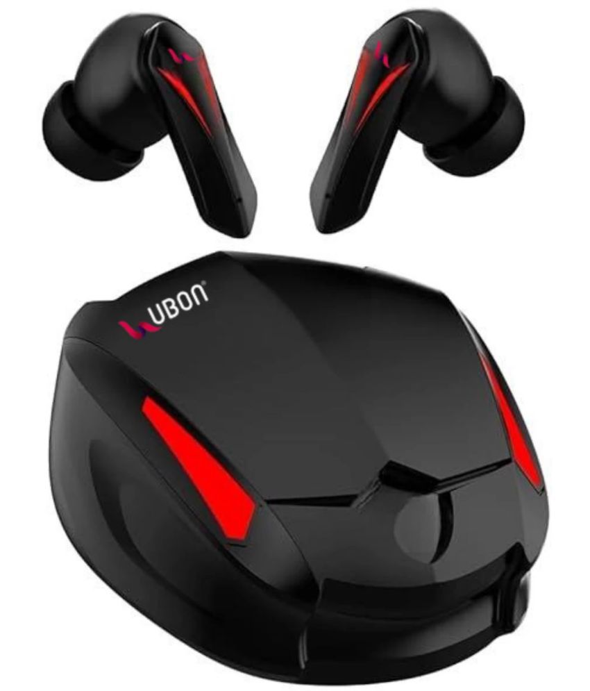     			UBON J6 NINJA Bluetooth True Wireless (TWS) On Ear 4 Hours Playback Active Noise cancellation IPX4(Splash & Sweat Proof) Black