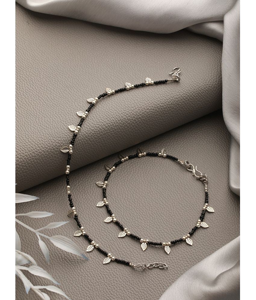     			AATMANA Silver Anklets ( Pack of 2 )