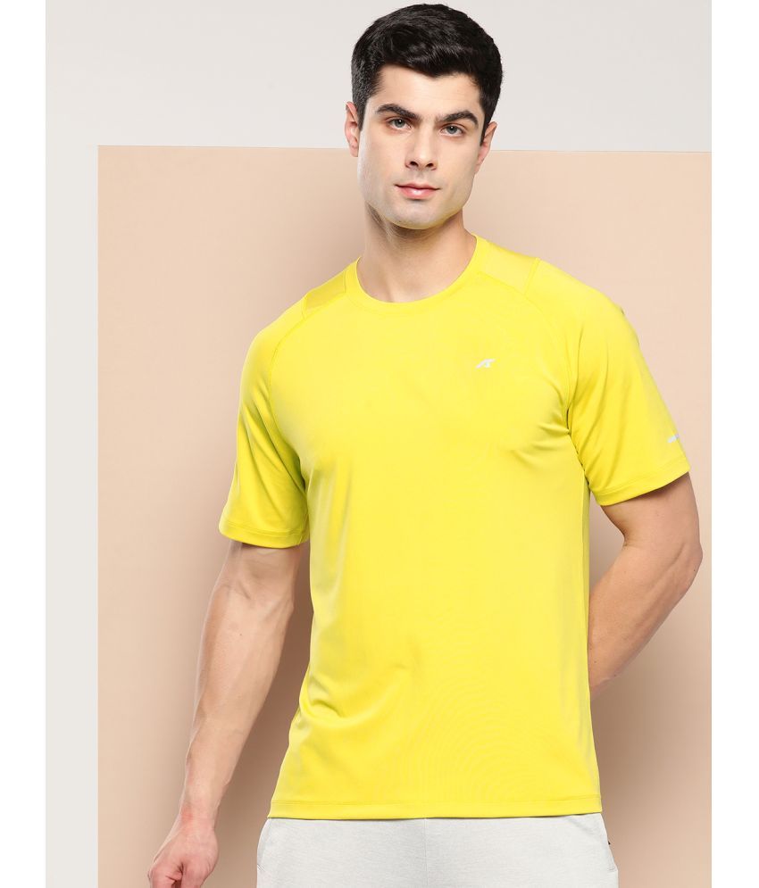     			Alcis Yellow Polyester Slim Fit Men's Sports T-Shirt ( Pack of 1 )