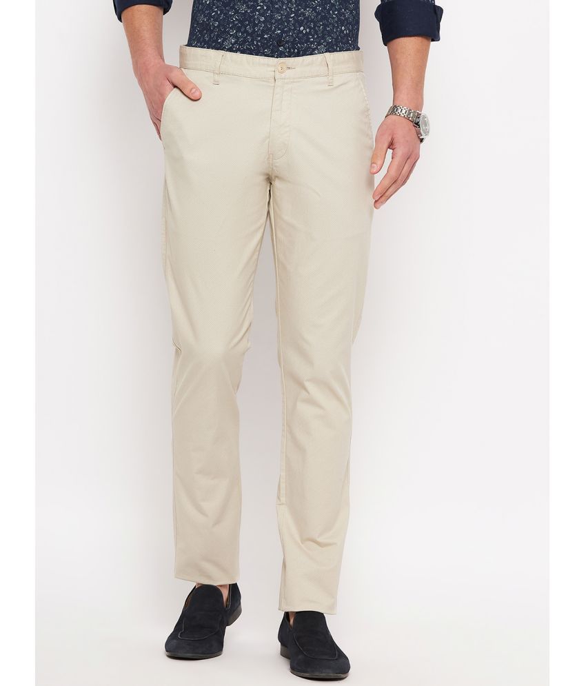     			Duke Slim Flat Men's Chinos - Cream ( Pack of 1 )