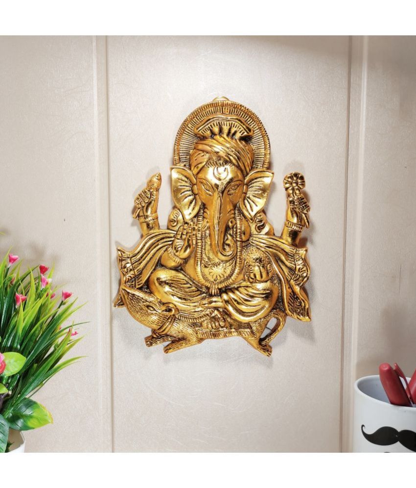     			KridayKraft Aluminium Lord Ganesha Idol ( 25 cm )