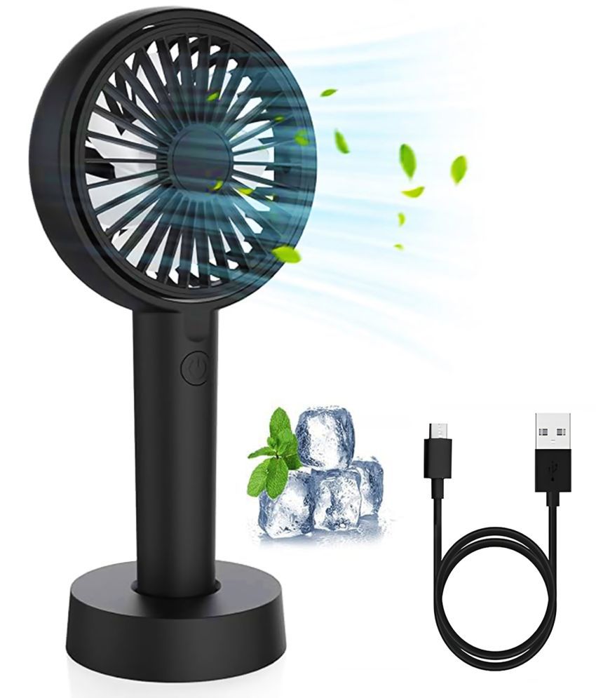     			Rechargeable hand fan with USB charging 3 adjustable wind speeds ( Multicolor ).