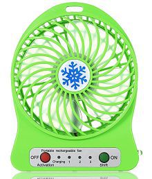 Sanjana Collections USB Fan Green Pack of Pack of 1 Rechargeable 3 Speed Control