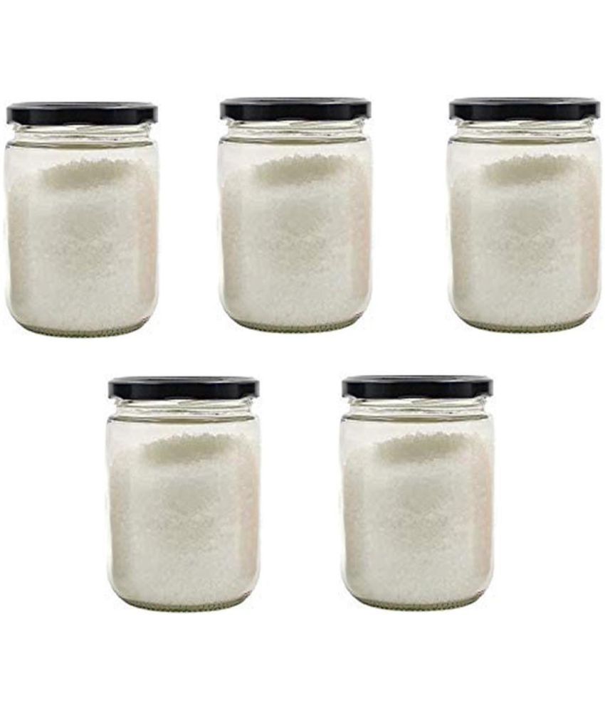     			AFAST Glass Container Glass Transparent Milk Container ( Set of 5 )