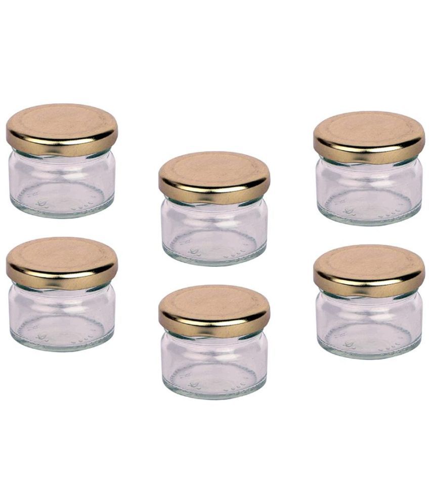     			AFAST Glass Container Glass Transparent Cookie Container ( Set of 6 )