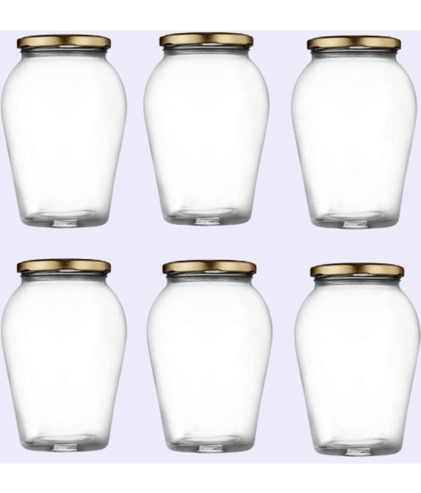     			AFAST Glass Container Glass Transparent Utility Container ( Set of 6 )