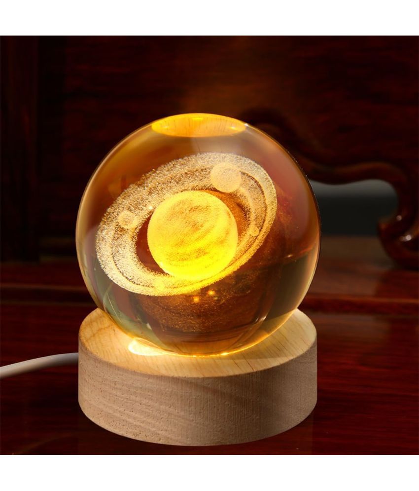    			Berg 3D Galaxy Crystal Ball Transparent Decorative Table Lamp ( Pack of 1 )